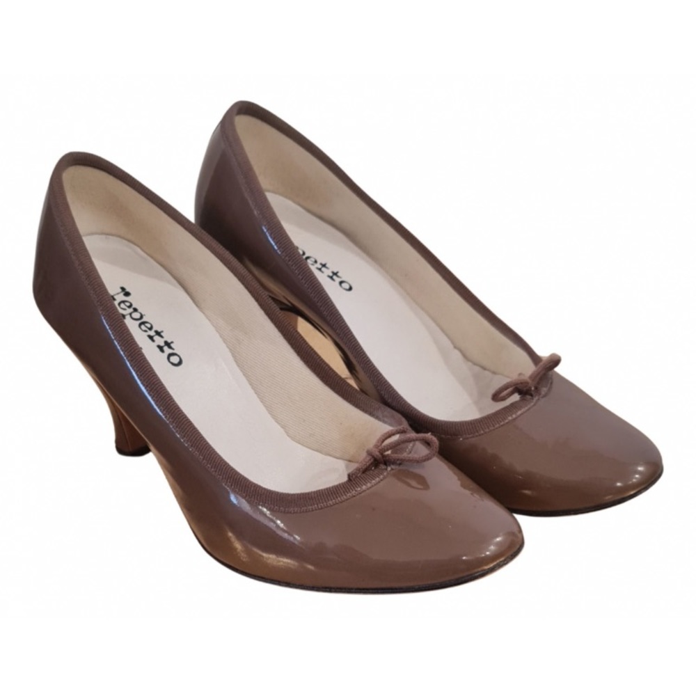 Glossy Brown Patent Leather Repetto Ballet Pumps